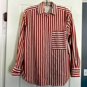 Striped oxford button down